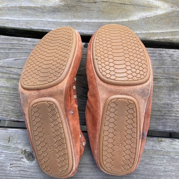 Brown Suede Gold Grommet Split Sole Ballet Flats Yosi Samra from Anthropologie - Picture 3 of 5